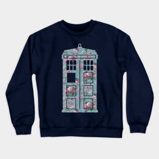 Floral Police Box Crewneck Sweatshirt